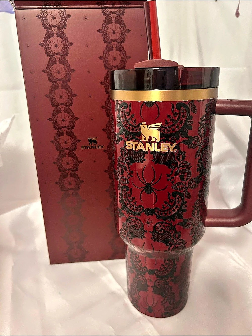 Stanley Halloween Quencher Tumbler 40 oz Bordeaux Lace 🕸️